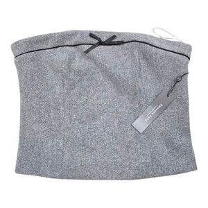 Emerson Lang Gray Strapless Bow Top M